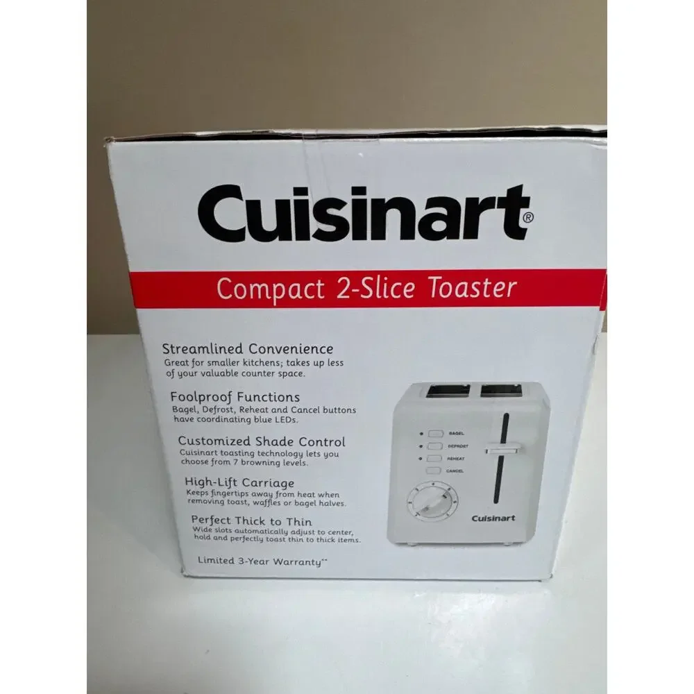Cuisinart CPT-122 2-Slice Compact Toaster White Open Box